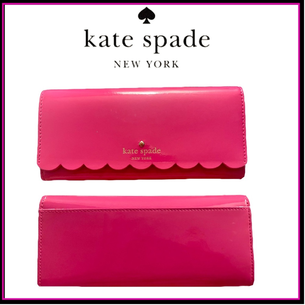 KATE SPADE Lily Avenue Pink Patent Leather Wallet - Picture 1 of 3